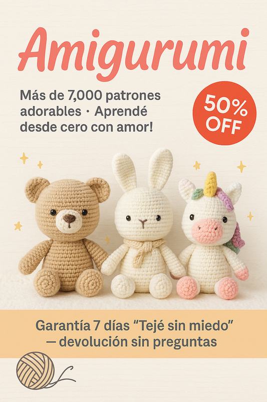 🧶 Guia Amigurumis +7.000 Patrones + 6 Bonos